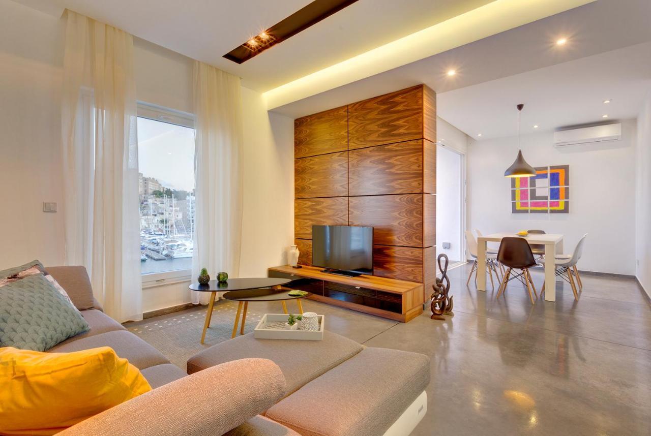 Luxury 3Br Apartment With Marina Views Gzira Bagian luar foto